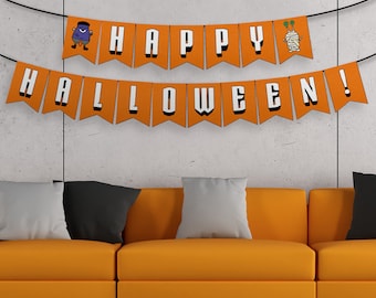 Halloween-bannerset Afdrukbare Halloween-ideeën Printbanner Spookachtige ideeën Leuke Halloween-decoratiepakket Ghouls-themabanner Halloween-decor