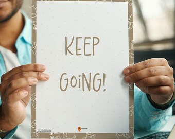 Keep Going Affirmations Wall Art Kids Room Decor Positive Affirmations Uplifting Quotes Daily Affirmations Children Build Confidence Kid