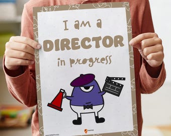 Directeur Poster Muurkunst Kinderkamer Decor Positieve Affirmaties Kinderen Opbeurende Dagelijkse Affirmaties Gelukkige Kinderen Klas Ideeën Toekomstige Banen