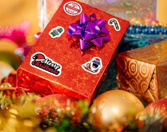 Christmas Sticker Set Printable Stickers Christmas Ideas Kids Stickers Print Stickers Fun Christmas Decoration Gift Box Stickers Pack Fun