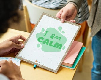 I Am Calm Affirmations Wall Art Kids Room Decor Positive Affirmations Kids Uplifting Daily Affirmations Children Build Confidence Mindset
