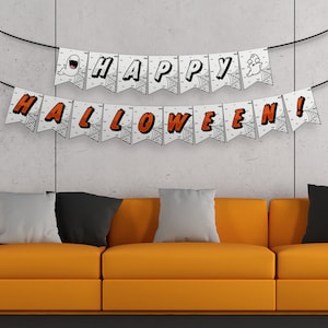 Halloween Banner Set Printable Halloween Ideas Print Banner Spooky Ideas Fun Halloween Decoration  Pack Ghost Theme Banner Halloween Decor