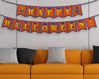 Halloween-bannerset Afdrukbare Halloween-ideeën Printbanner Spookachtige ideeën Leuk Halloween-decoratiepakket Snoepthema-banner Halloween-decor