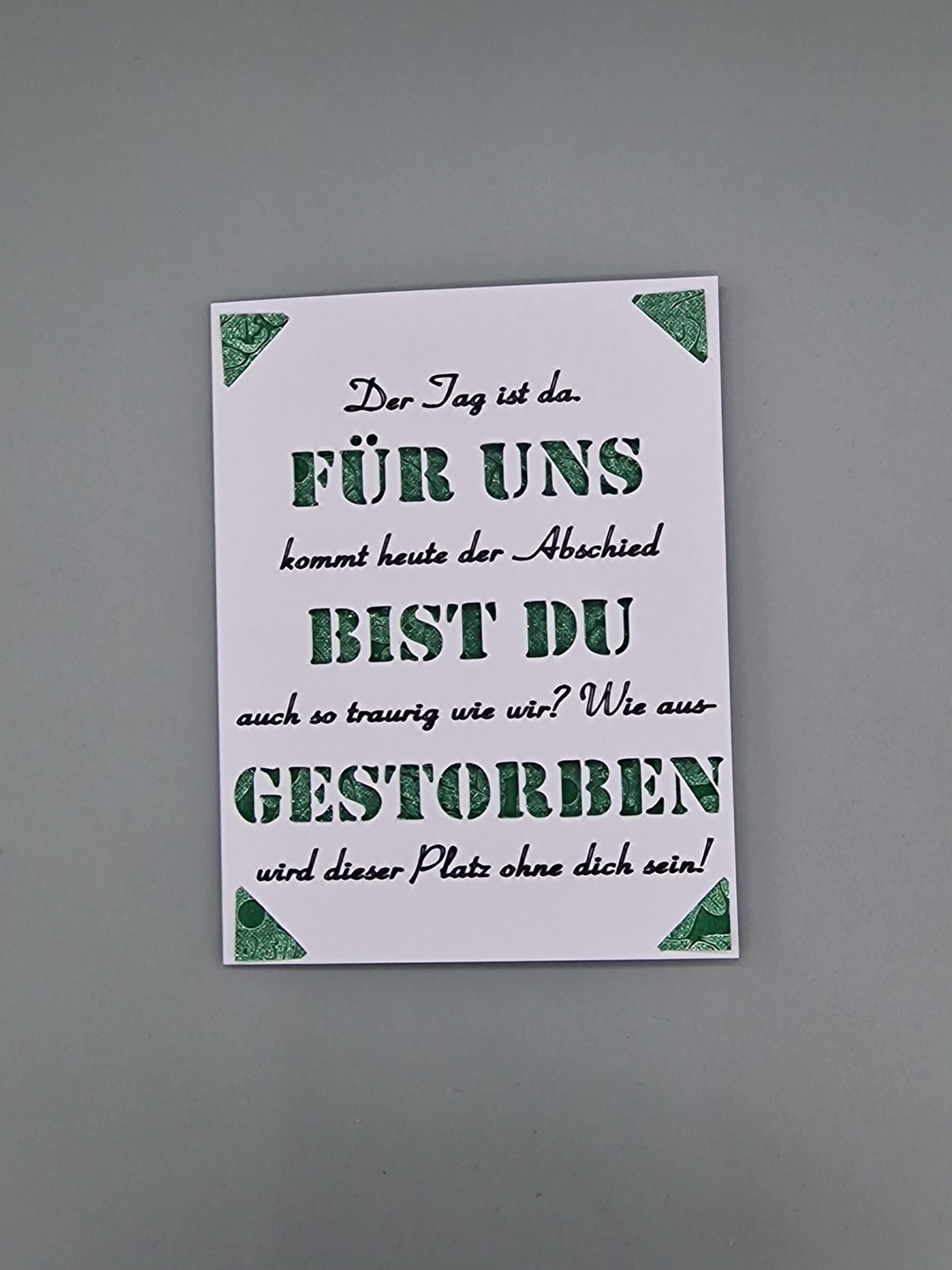 Freche Karte Abschied Für Uns Bist Du Gestorben Etsy