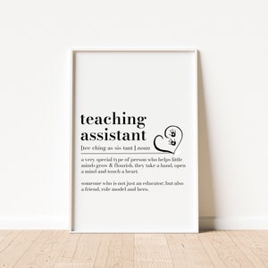 Digital Teaching Assistant Definition Print, Teaching Assistant gift, Teaching Assistant Thank You Gift, gift for Teaching Assistant Primary