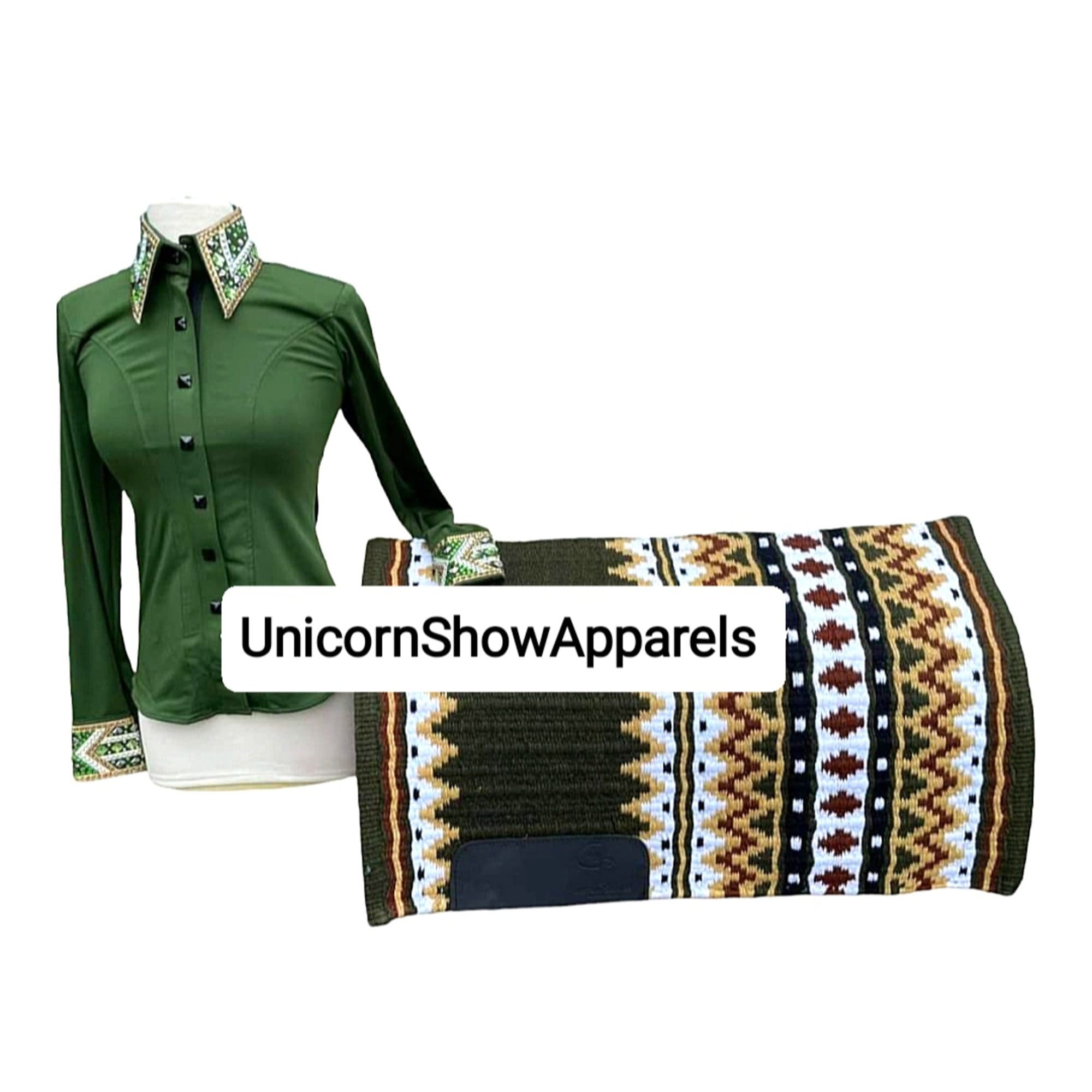Camicia Western Showman Con Show Pad - Galaxy Leathers Equestrian Modello 10030