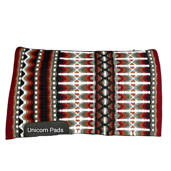 Maroon orange grey white Show Pad Western Show Pad Saddle blanket Saddle pad ranch pad yukka pad for horse riding