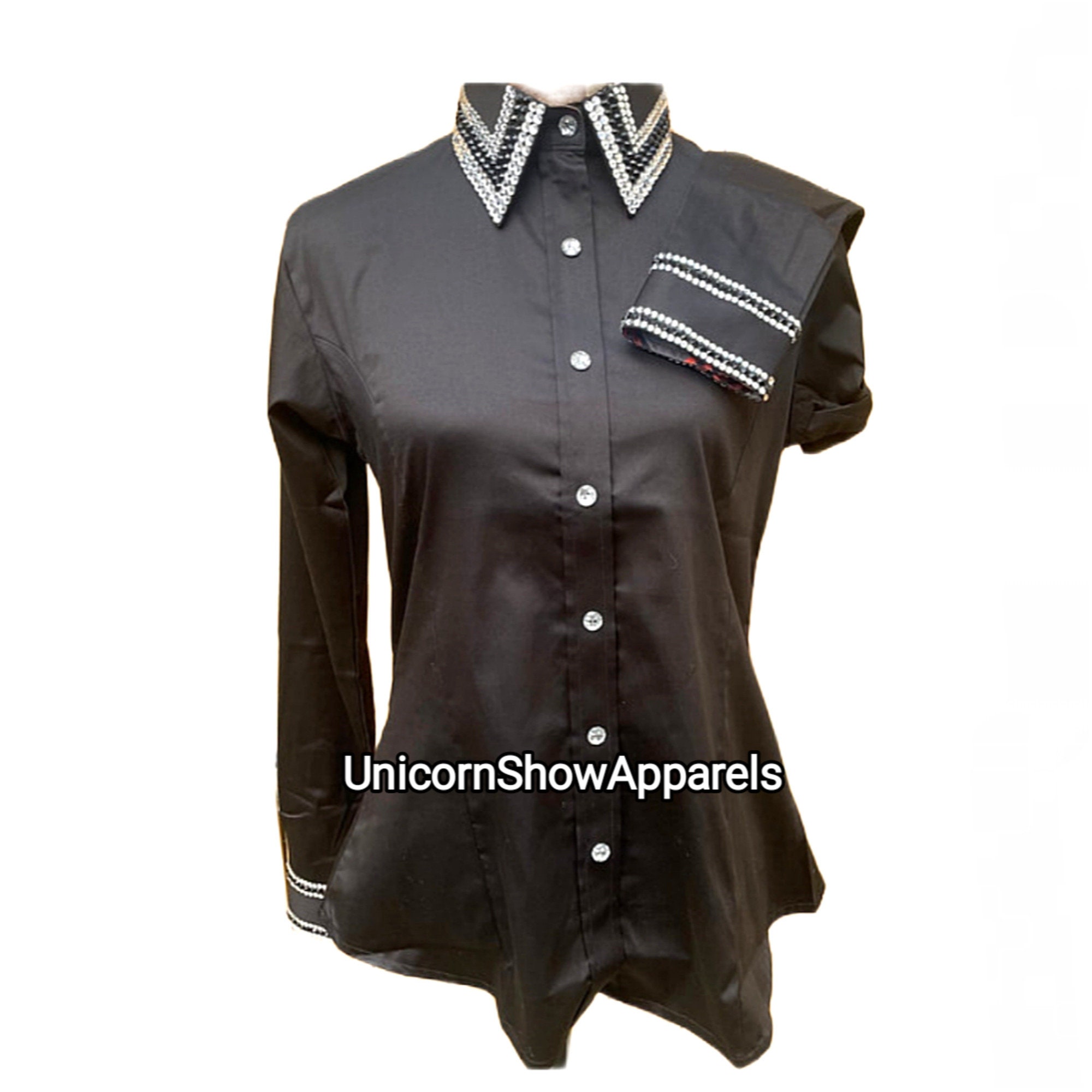 Chemise Western De Show – UNICORN SHOWGIRL – Pour Concours équestre – NEUF