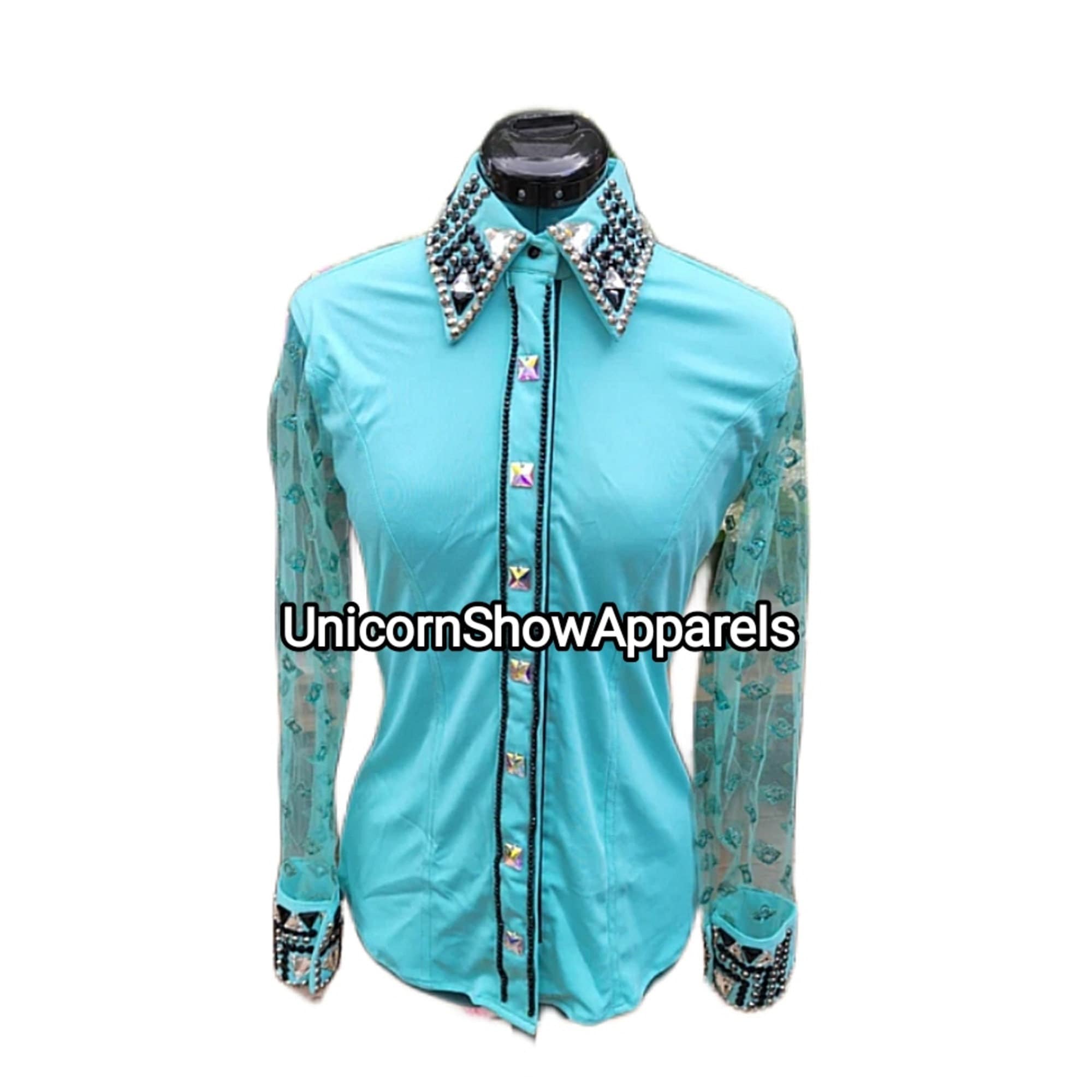Chemise D'équitation Van Teal - Femme - Bleu Plaid - Taille 10/32 (occasion)
