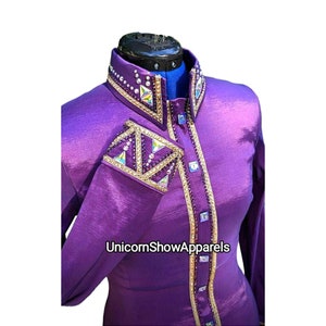Purple show shirt showmanship shirt western show shirt horse show shirt gift for her shirt for her shirt for show horsemanship shirt