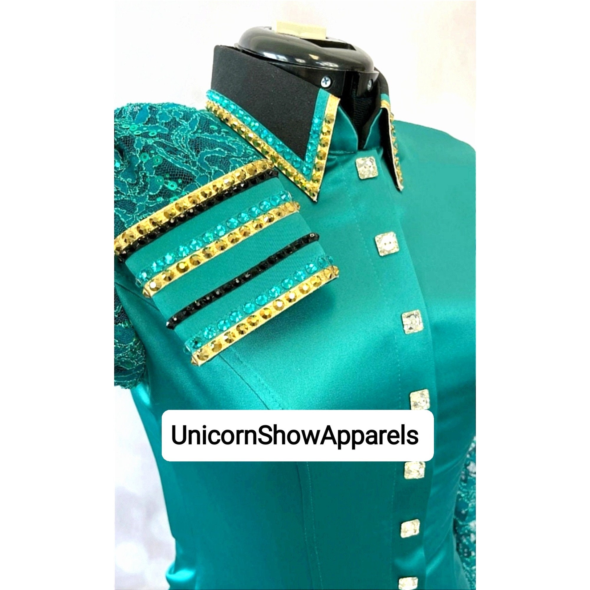 Teal Show Shirt Western Show Shirt Showmanship Shirt Western Show