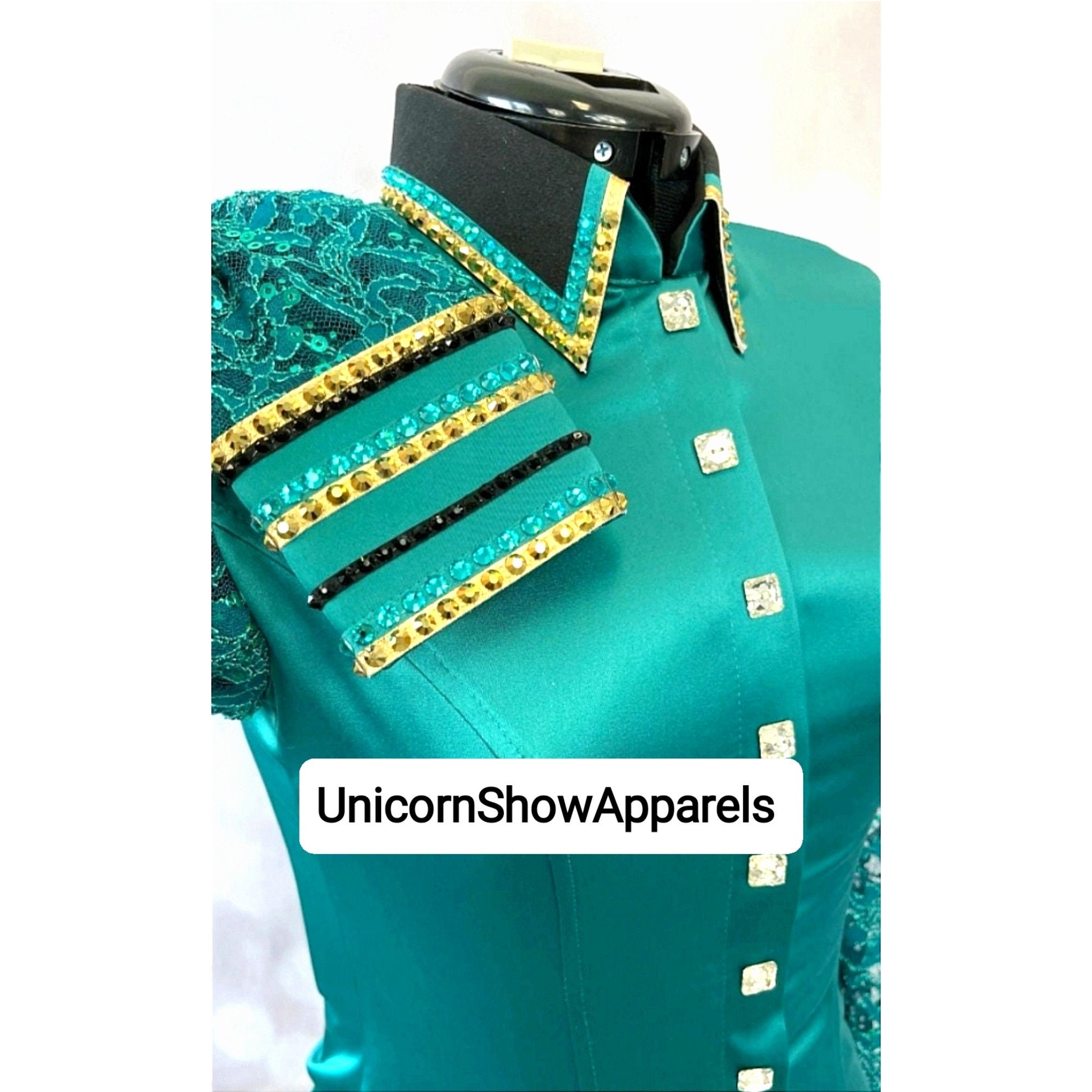 Teal Show Shirt Western Show Shirt Showmanship Shirt Western - Etsy