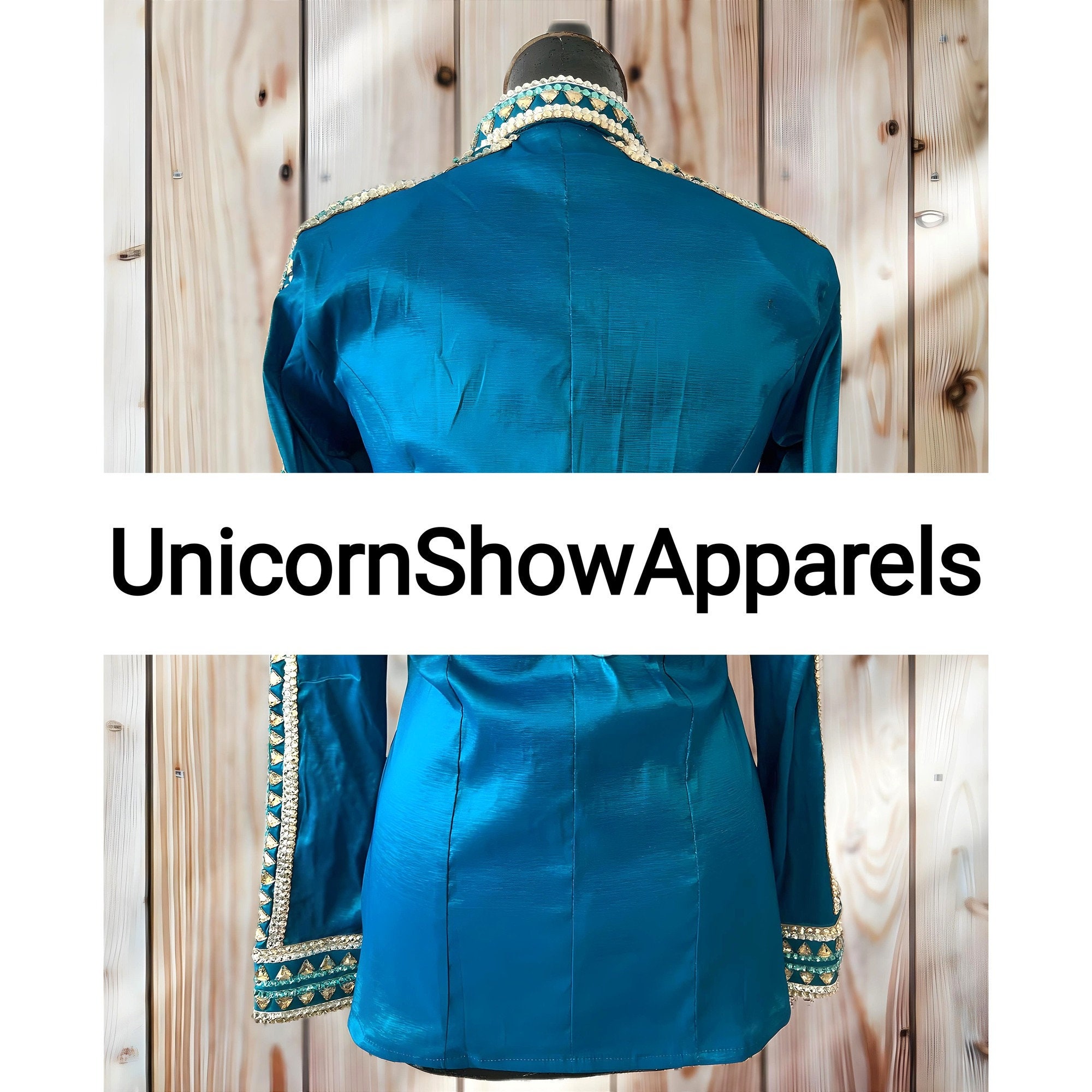 Teal and Gold Show Shirt and Pad Set Western Show Shirt Western Saddle ...
