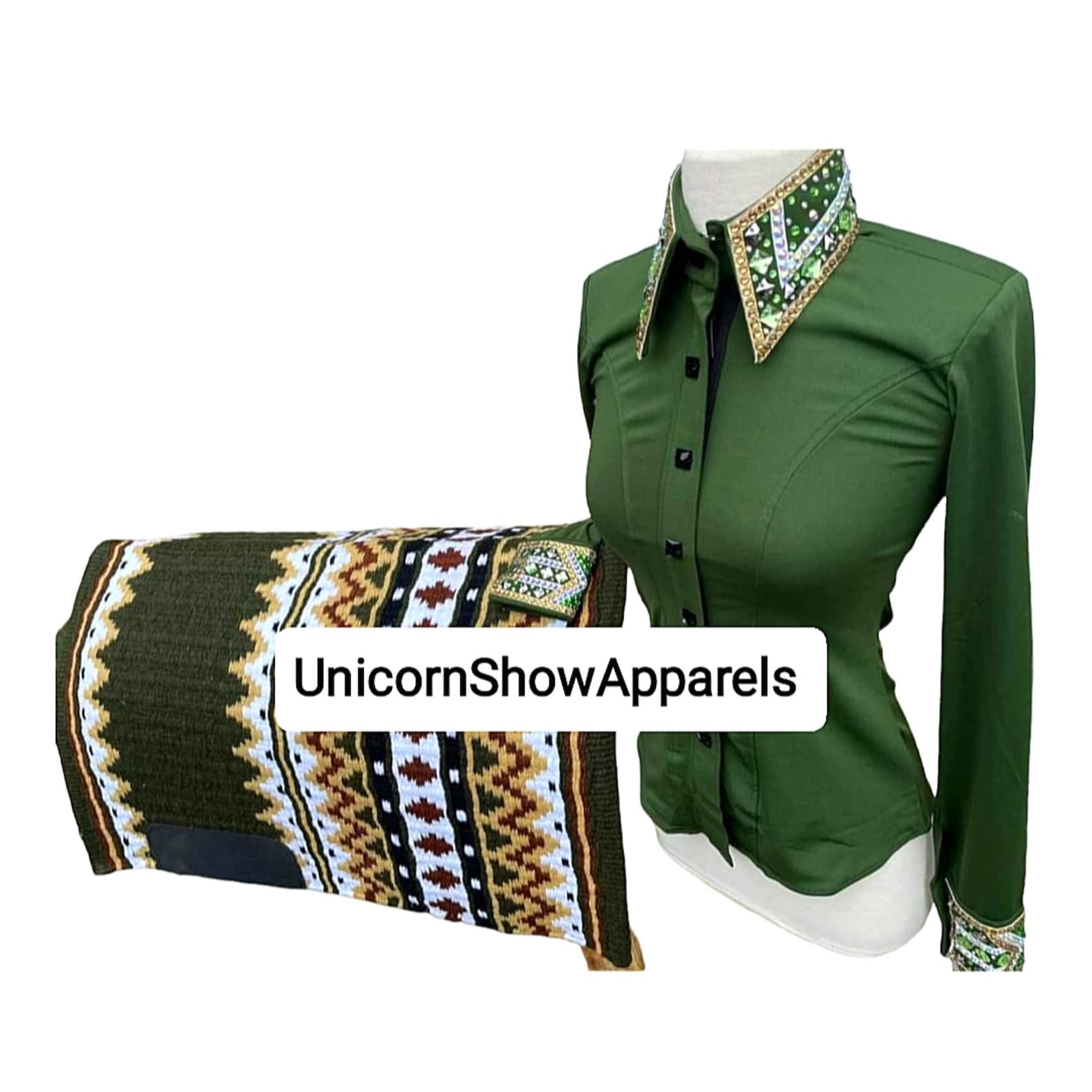 Ensemble T-shirt Showmanship Et Tapis De Selle Assorti – Unicorn Show Girl
