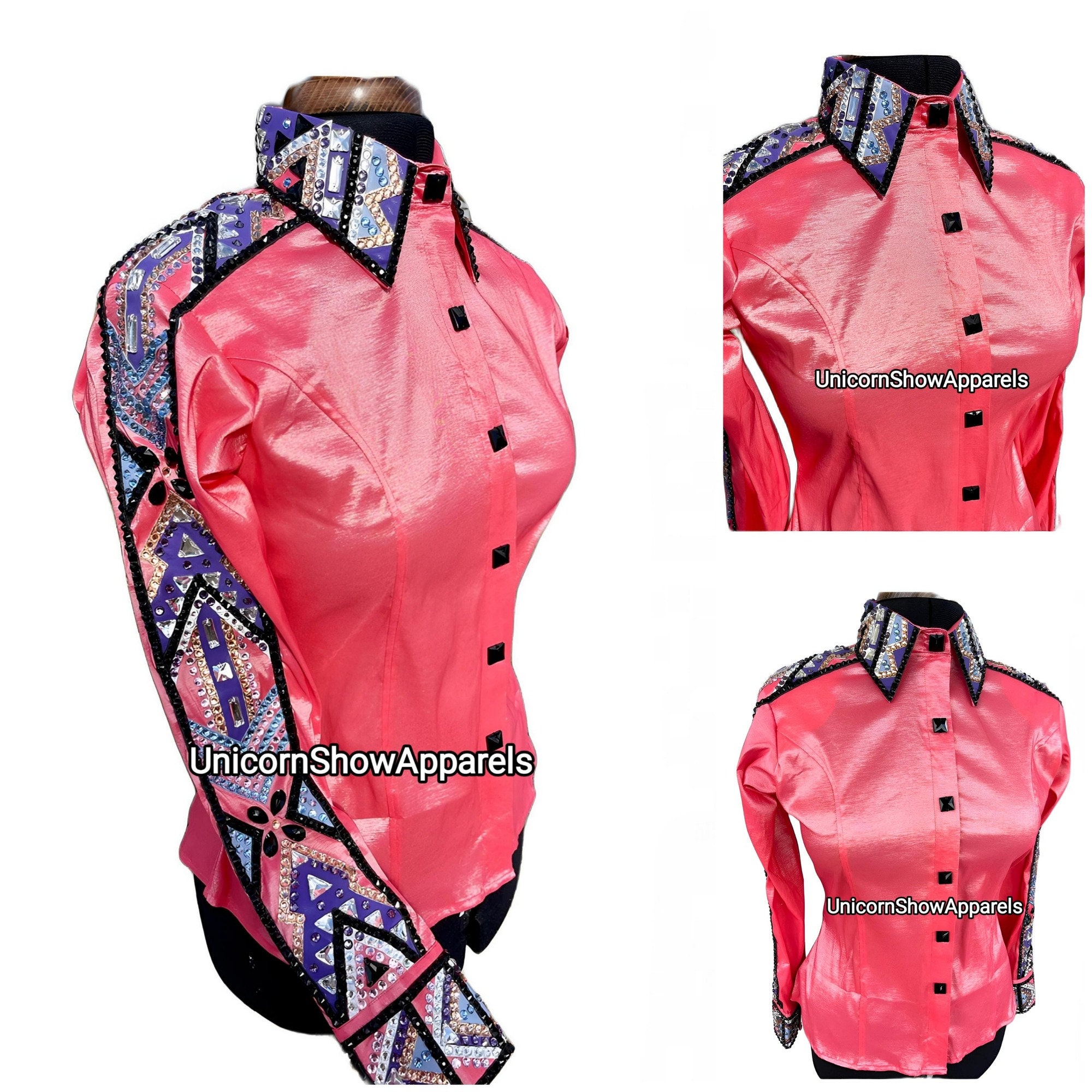 Peach show shirt showmanship shirt western show shirt horse show shirt peach day shirt shirt for her shirt for show horsemanship shirt