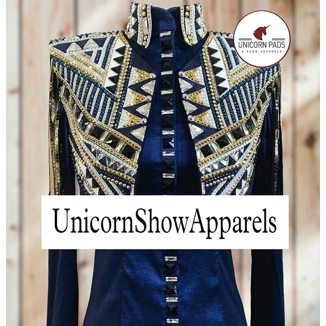 Western pleasure horsemanship Showmanship Silver Black Sequin Horse Show Jacket