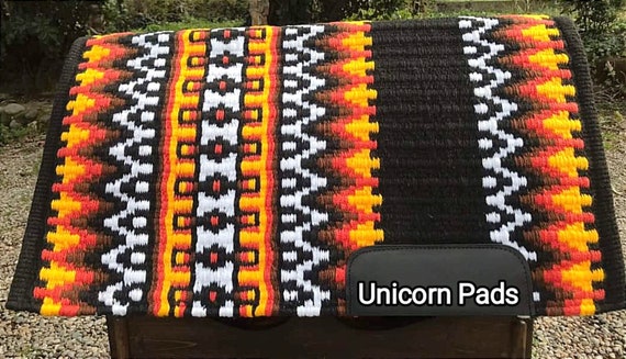Couverture De Selle Western Sahani Int - Laine Néo-Zélandaise 100% Fait Main - Toutes Tailles