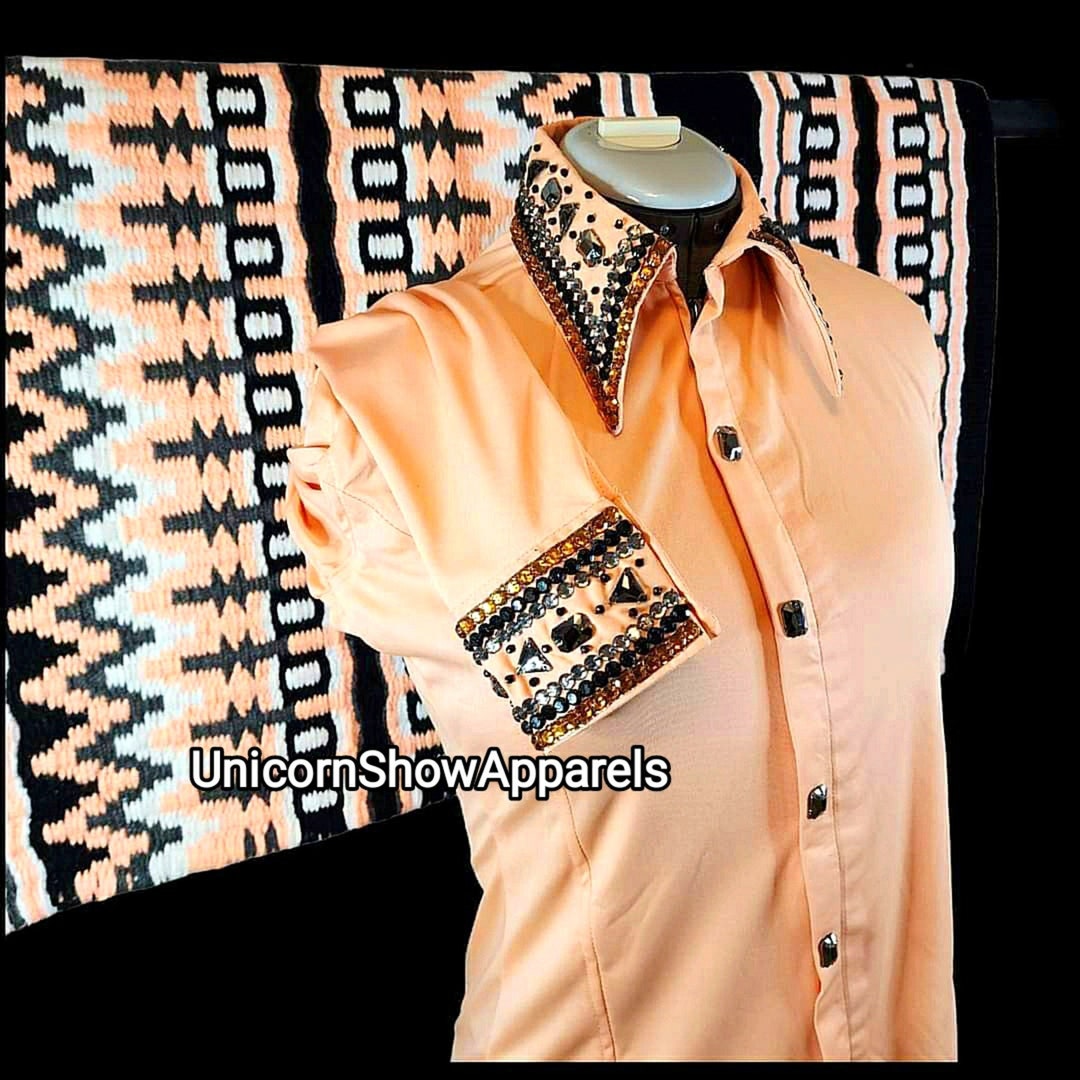 Light Peach Show Shirt and Pad Set Western Show Shirt Western Saddle