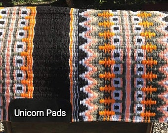 Western Saddle Pad show pad saddle blanket mayatex blanket wool saddle pad horse pad