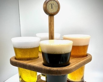 Beer Flight Caddy (GLASSWARE INCLUDED)