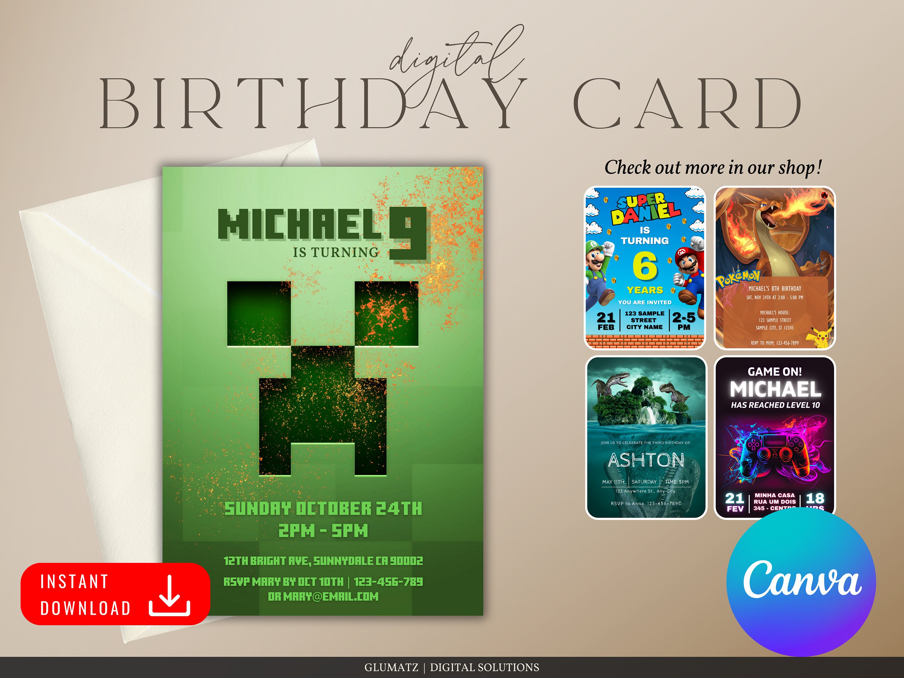 7 ideas de Maicraf  cumpleaños con tema de minecraft, fiesta de cumpleaños  minecraft, tarjeta de cumpleaños minecraft