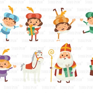 Happy Sinterklaas day - Sinterklaas horse Amerigo and friends Piets celebrate holidays