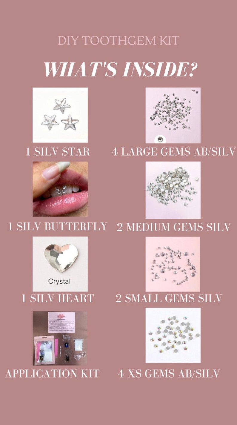 Tooth Gem Kit Diy 15 Swarovski Edelstenen Starterkit Etsy Australia