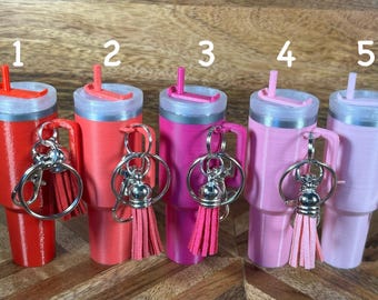 Stanley Inspired Tumbler Keychain. Stanley Cup Inspired keychain. Stanley Cup chapstick holder. keychain chapstick holder