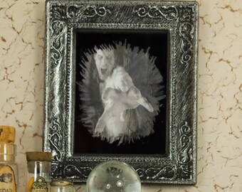 Dollhouse Miniature Halloween Haunted Mirror – 1:12 Scale Spooky Season Decor