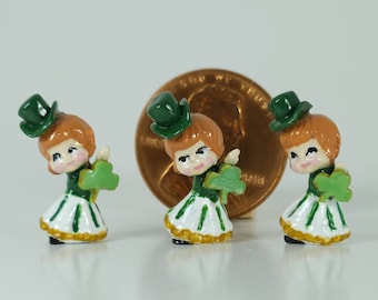 Dollhouse Miniature St. Patrick's Day Girl – 1:12 Scale Irish Decor - MADE TO ORDER