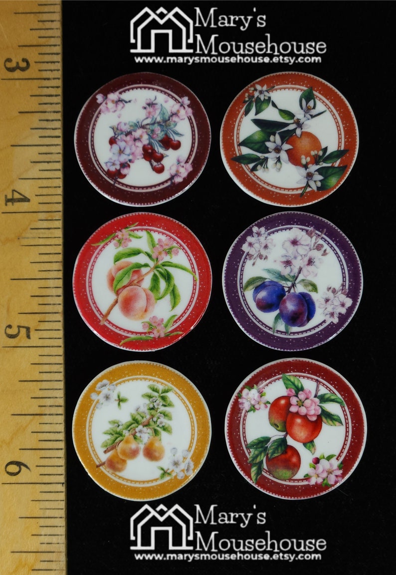 Dollhouse Miniature Botanical Flower Pictures Set - 6 Gold Frame Paintings For 1:12 Scale Dollhouse - View #4