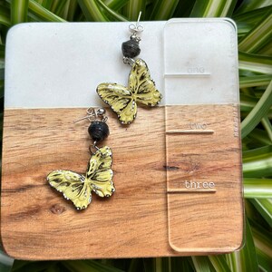 Hand Painted Butterfly Polymer Clay Earrings