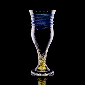 CUP from the ARDENNES, replica, Vth century, Belgium, Frankish empire green forest Bohemian glass medieval replica mug green handmade