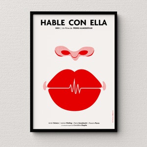 Hable con ella. Kartel Serigrafía Cubano. illustratie. Filmposter. Beperkte uitgave.
