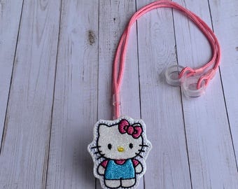 Hi Kitty Hearing Aid or Cochlear Implant Leash / Retention Cord / Lanyard / Clip