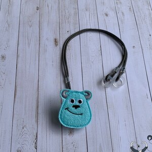 Blue Monster Hearing Aid or Cochlear Implant Leash / Retention Cord / Lanyard / Clip