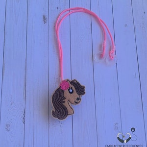 Flower Horse Hearing Aid or Cochlear Implant Leash / Retention Cord / Lanyard / Clip