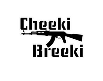 Calcomanía de vinilo Cheeki Breeki AK-47, resistente al agua