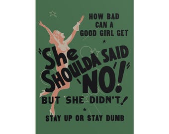 Restored Vintage Marijuana Poster, 'She Shoulda Said No', Stoner Decor