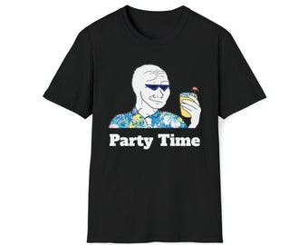 Wojak Party-T-shirt: Meme Gag Gift-T-shirt