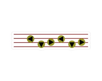 Ocarina Lullaby Water Resistant Sticker, Ocarina Song Decal