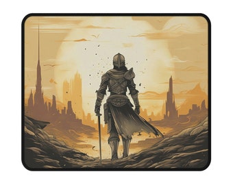 Sun Knight Mouse Pad: Fantasy Warrior Desk Mat