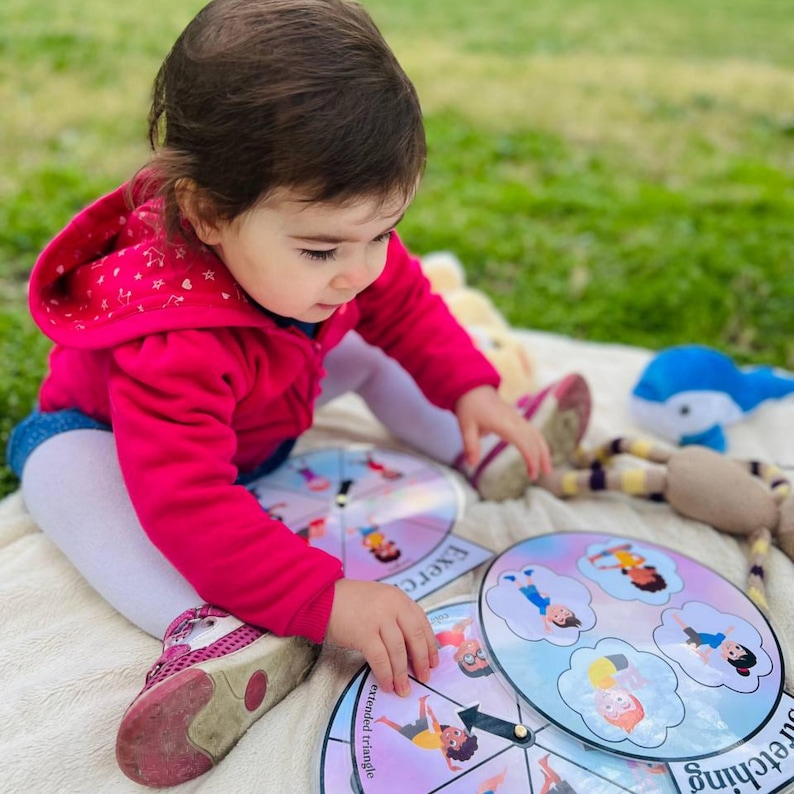Exercise and Yoga Spinner Game for Kids, Healthy Habits Activity ...