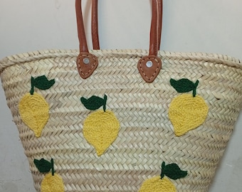 wicker and palm basket