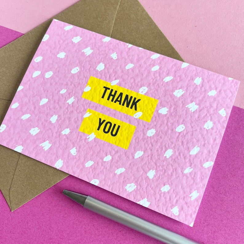 Pack of Thank You Cards Colourful Thank You Cards Multipack Etsy UK