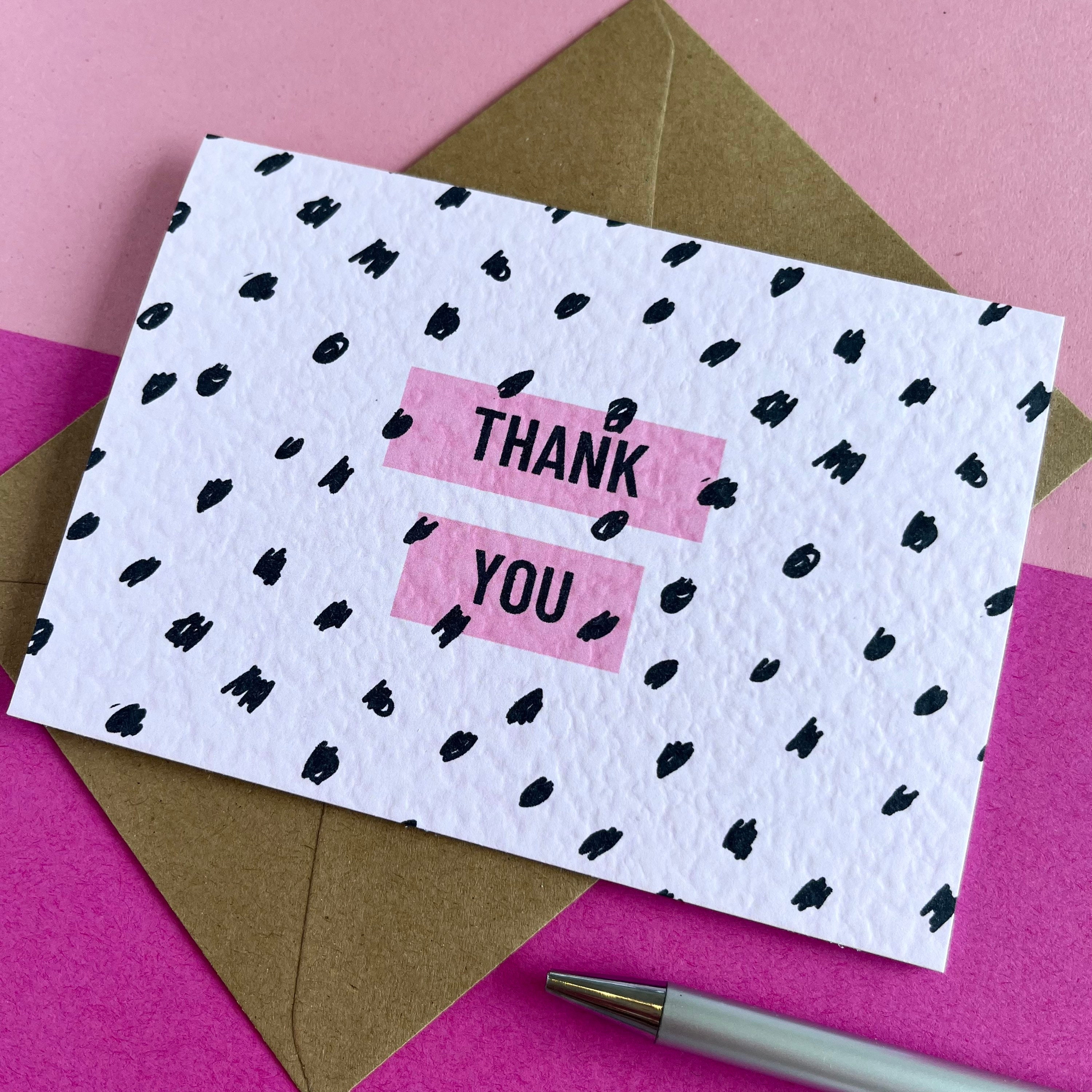 Pack of Thank You Cards, Colourful Thank You Cards, Multipack With