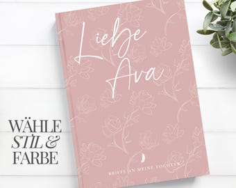 Brev till min dotter-bok, personlig mor-dotter-minnessak, barndomspresent, mamma-dotter-dagbok, mammas milstolpar, nerskrivning