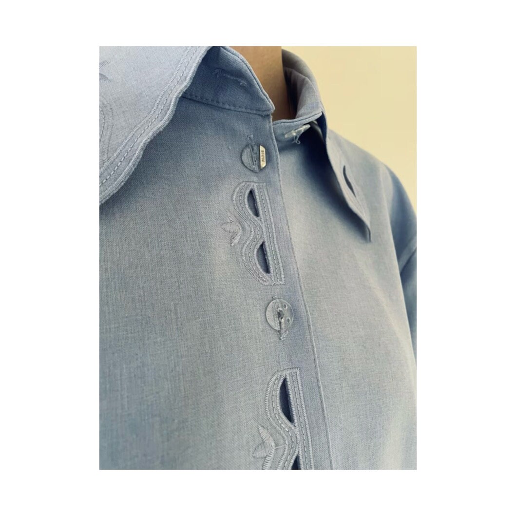 Embroidered Collar Shirt