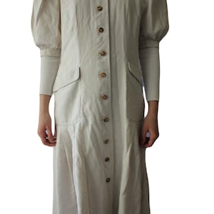 Vintage folklore dress linen, size M