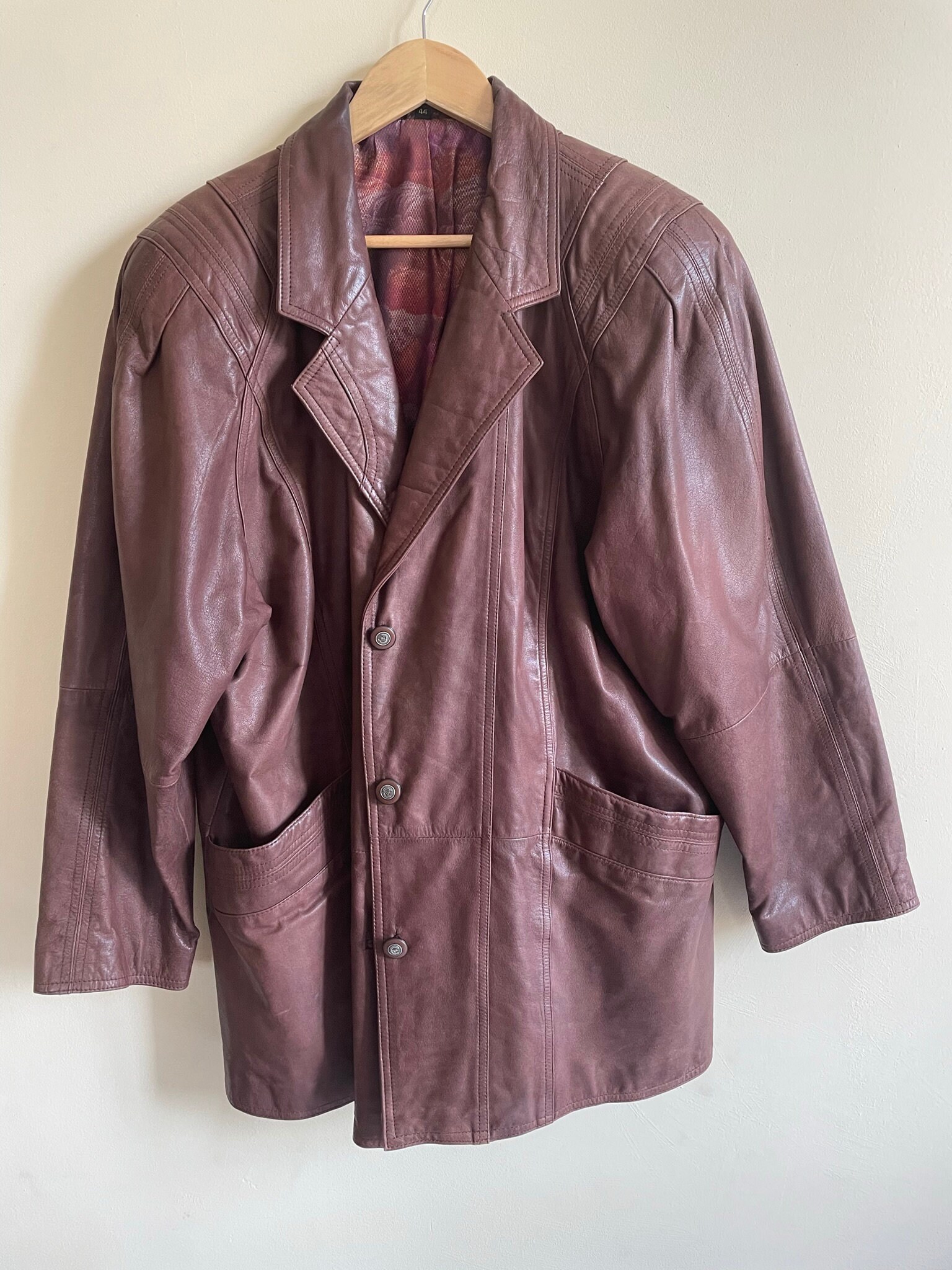 80's Oversized Maxi Length Leather Coat main image 0